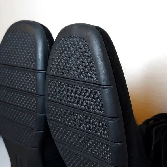 Womens Comfort View Regina Black Suede Fringe Ankle Boot Boho Hippie - Picture 7 of 10